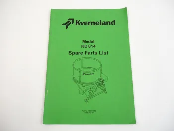 Kverneland KD814 Strohhäcksler Ersatzteilliste Spare Parts List