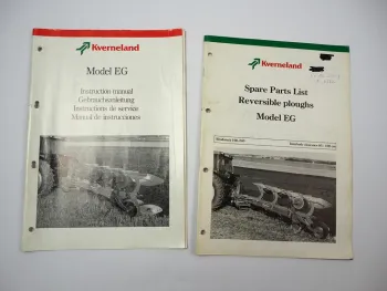 Kverneland Modell EG Volldrehpflug Betriebsanleitung Ersatzteilliste 1990/95