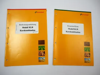 Kverneland Modell KLB Kurzkombination Betriebsanleitung Ersatzteilliste 1996