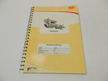 Kverneland Vicon Unicorn Sämaschine Betriebsanleitung Bedienung Wartung 2010