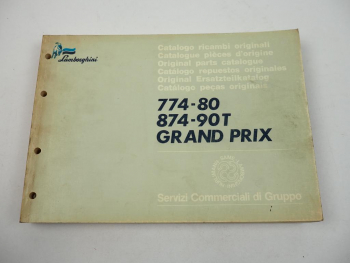 Lamborghini 774-80 874-90T Grand Prix Ersatzteilkatalog Catalogo Ricambi 1989