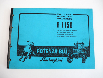 Lamborghini R1156 Potenza Blu Traktor Ersatzteilliste Catalogo Parti 1981