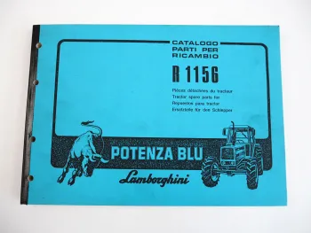 Lamborghini R1156 Potenza Blu Traktor Ersatzteilliste Catalogo Parti 1981