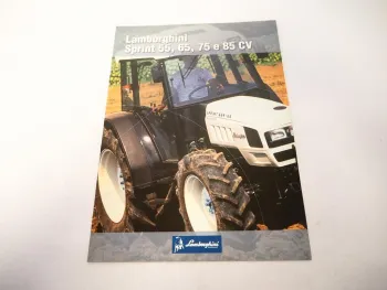 Lamborghini Sprint 55 65 75 e 85 CV Schlepper Prospekt Technische Daten 1/2000
