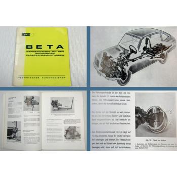 Lancia Beta Werkstattheft mit Reparaturanleitungen Werkstatthandbuch 1973