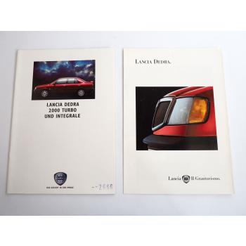 Lancia Dedra 2000 Turbo Integrale 2x Prospekt Technische Daten 1992/94