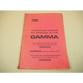 Lancia Gamma Katalog Spezialwerkzeug Werkzeuge 1976 Specific Tools
