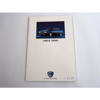 Lancia Thema Prospekt Technische Daten 1992