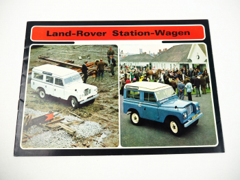 Land Rover 88 109 Station Wagen mit 7 10 12 Sitzen Prospekt ca. 1975
