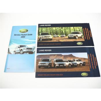 Land Rover Defender Freelander Discovery Range 2004 Pocket Guide techn Daten
