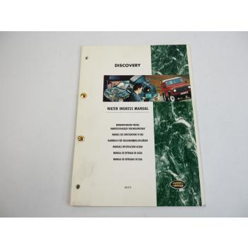 Land Rover Discovery Handbuch für Wassereinbruchschäden Werkstatthandbuch 1998