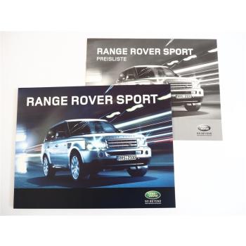 Land Rover Range Rover Sport L320 Prospekt 5/2008 und Preisliste