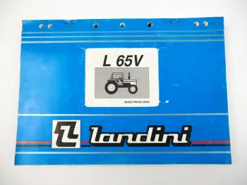 Landini L65V Schlepper Ersatzteilliste Parts List pezzi ricambio 1995
