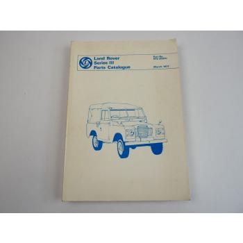 Landrover Land-Rover Series III Parts Catalogue Parts List 1977