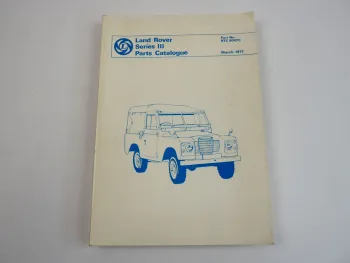 Landrover Land-Rover Series III Parts Catalogue Parts List 1977