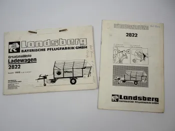 Landsberg LH LS 2822 Plus Ladewagen Betriebsanleitung Ersatzteilliste 1988