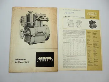 Lanz Alldog A1315 Geräteträger Einbauanleitung für Dieselmotor MWM AKD10Z 1962