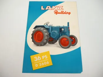 Lanz D 3606 36 PS Bulldog Prospekt 1954
