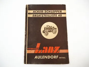 Lanz Hela D11 D38 Schlepper Ersatzteilkatalog Ersatzteilliste mit Deutz Motor