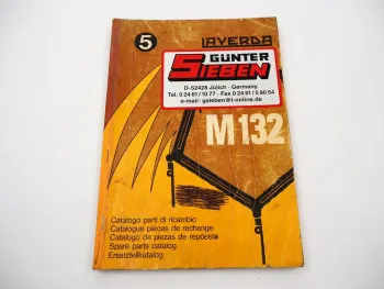 Laverda M132 Combine Mähdrescher Catalogo parti di ricambio Ersatzteilliste 1979