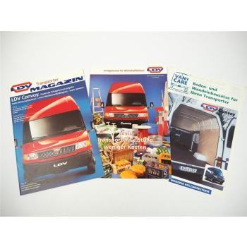 LDV Convoy Transporter Kastenwagen Magazin Prospekt 1990er Jahre Leyland Daf Van