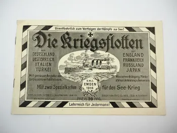 Lehrheft Die Kriegsflotten WK1 1914 mit Spezialkarten für Seekrieg
