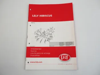 Lely Hibiscus 455S Schwader Heuwender Ersatzteilliste Spare Parts List