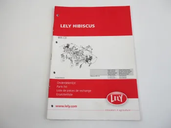Lely Hibiscus 805CD Schwader Heuwender Ersatzteilliste Spare Parts List
