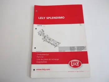 Lely Splendimo 280M Scheibenmäher Ersatzteilliste Spare Parts List