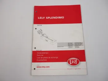 Lely Splendimo 320M Scheibenmäher Mähbalken Ersatzteilkatalog Spare Parts List
