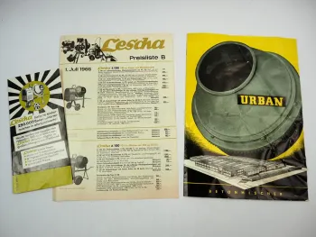 Lescha Urban Betonmischer 2x Prospekt Preisliste 1960er Jahre