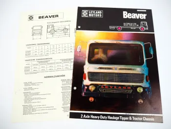 Leyland Beaver 14BT 28R tractor truck brochure 1968 BV 68 69 32PTR techn Daten