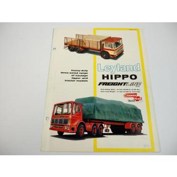 Leyland Hippo 22 HT 1R - 18R 7L - 18L Freightline range truck brochure 1965 912a