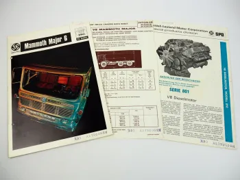 Leyland Mammoth Major 5 V8 diesel truck tractor 2VT G6 R4 L4 brochure 1968
