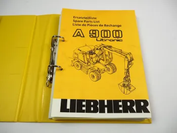 Liebherr A900 Litronic 367 Ersatzteilliste Ersatzteilkatalog Spare Parts List 92
