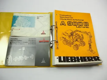 Liebherr A900B Litronic 662 Bagger u Motor Ersatzteilliste Spare Parts List 1998