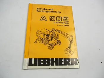 Liebherr A902 Litronic 356 357 Betriebsanleitung Bedienungsanleitung Wartung 93