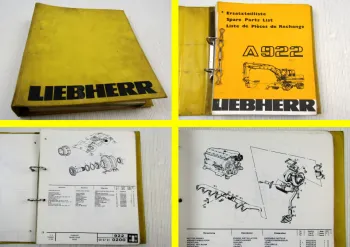 Liebherr A922 Bagger Ersatzteilliste Parts List Pieces de rechange 1984/1985