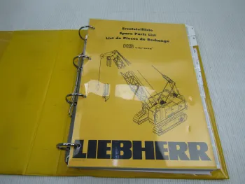 Liebherr HS 852 HD Cable Excavator Spare parts list Ersatzteilkatalog Seilbagger