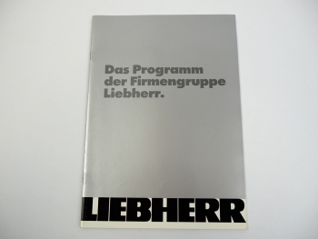 Liebherr Kran Bagger Raupe Lader Produktprogramm Prospekt 1995