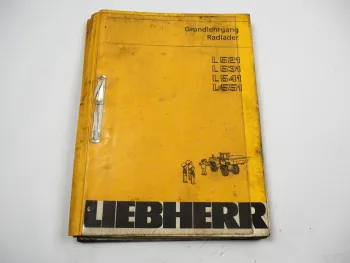 Liebherr L541 Radlader Typ 289 Grundlehrgang Werkstatthandbuch Schaltpläne