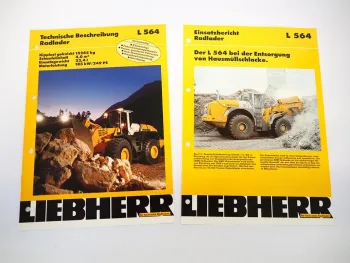Liebherr L564 Radlader Prospekt + Einsatzbericht Entsorgung 1999