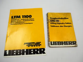 Liebherr LTM 1100 Autokran Mobilkran Technische Daten Traglasttabelle 1986