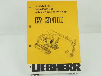 Liebherr R310 Bagger Ersatzteilliste Parts List Pieces rechange 11/1993