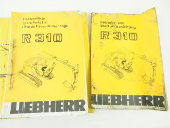 Liebherr R310 Hydraulikbagger Betriebsanleitung Ersatzteilliste 1994
