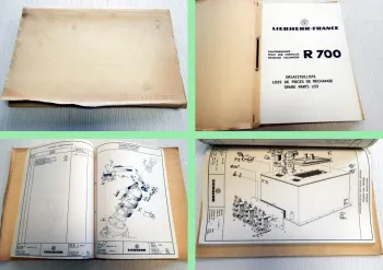 Liebherr R700 Raupenbagger Ersatzteilliste Spare Parts List 1965/70