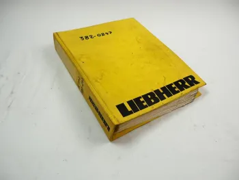 Liebherr R942 HDS Litronic Typ 382 Ersatzteilliste Spare Parts List Ersatzteilkatalog 1991
