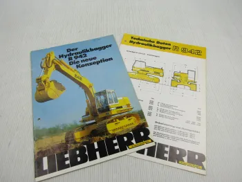 Liebherr R942 Hydraulikbagger Prospekt und technische Daten 1980