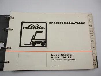 Linde H12 H16 Gabelstapler Ersatzteilkatalog Ersatzteilliste mit Verbrennungsmotor