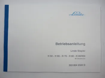 Linde H50 H60 H70 H80 H80/900 Diesel Gabelstapler Betriebsanleitung